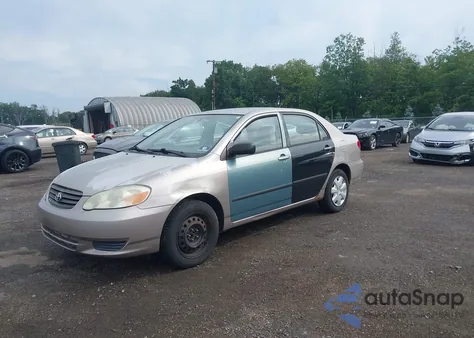 2003 Toyota Corolla Ce из США, поврежденный, VIN 2T1BR32E43C037880